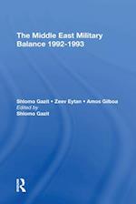 Middle East Military Balance 1992-1993