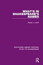 What's in Shakespeare's Names