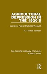 Agricultural Depression in the 1920's