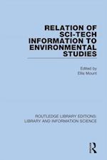 Relation of Sci-Tech Information to Environmental Studies