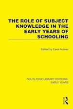 Role of Subject Knowledge in the Early Years of Schooling
