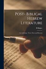 Post- Biblical Hebrew Literature
