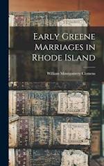Early Greene Marriages in Rhode Island 