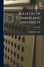 Bulletin of Cumberland University; 1958-1959