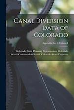 Canal Diversion Data of Colorado; Appendix No. 4, Volume I