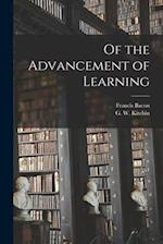 Of the Advancement of Learning [microform] 