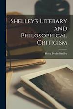 Shelley's Literary and Philosophical Criticism
