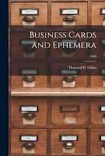Business Cards and Ephemera; 1960