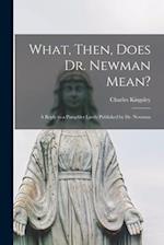 What, Then, Does Dr. Newman Mean? : a Reply to a Pamphlet Lately Published by Dr. Newman 