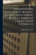 Adsorption of Acetic, Butyric, Valeric and Caproic Acids at Ammonia Liquid-vapor Interfaces