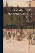 Community Planning in the 1920's