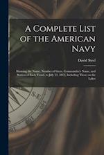 A Complete List of the American Navy [microform] : Showing the Name, Number of Guns, Commander's Name, and Station of Each Vessel, to July 22, 1813, I