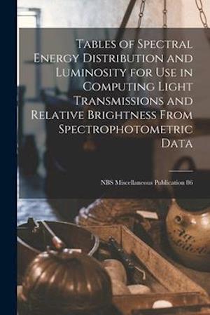 Tables of Spectral Energy Distribution and Luminosity for Use in Computing Light Transmissions and Relative Brightness From Spectrophotometric Data; N