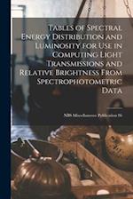Tables of Spectral Energy Distribution and Luminosity for Use in Computing Light Transmissions and Relative Brightness From Spectrophotometric Data; N