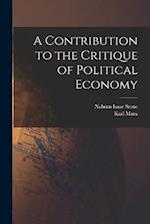 A Contribution to the Critique of Political Economy 