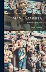 Manu Samhita: English Translation 