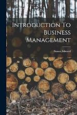 Introduction To Business Management 