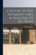 A History of New Testament Times in Palestine, 175 B.C.-70 A.D 