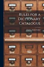Rules for a Dictionary Catalogue 