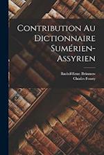 Contribution Au Dictionnaire Sumérien-Assyrien