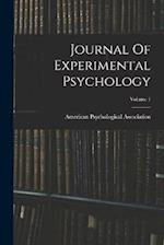Journal Of Experimental Psychology; Volume 1 
