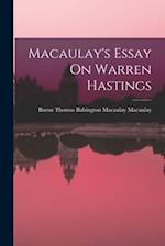Macaulay's Essay On Warren Hastings 
