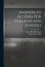 Answers to Algebra for Colleges and Schools 