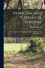 Patrician and Plebeian in Virginia; or, The Origin and Development of the Social Classes of the Old Dominion .. 
