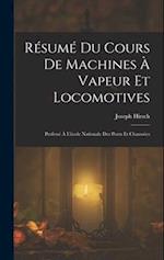 Résumé Du Cours De Machines À Vapeur Et Locomotives