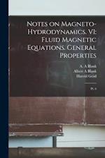 Notes on Magneto-hydrodynamics. VI: Fluid Magnetic Equations. General Properties: Pt. 6 