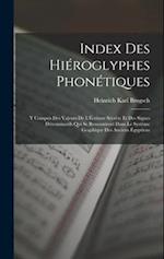 Index Des Hiéroglyphes Phonétiques
