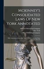 Mckinney's Consolidated Laws Of New York Annotated: With Annotations From State And Federal Courts And State Agencies, Book 25 