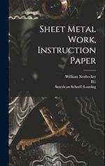 Sheet Metal Work, Instruction Paper 