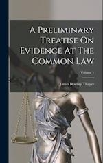 A Preliminary Treatise On Evidence At The Common Law; Volume 1 