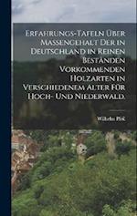 Erfahrungs-Tafeln über Massengehalt der in Deutschland in Reinen Beständen vorkommenden Holzarten in verschiedenem Alter für Hoch- und Niederwald.