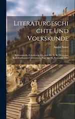 Literaturgeschichte Und Volkskunde
