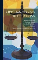 Ordinances and Regulations: Vol. 1 (1900-1905) to 3 (1908-1909), Volume 2 