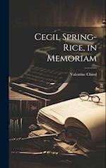 Cecil Spring-Rice, in Memoriam 