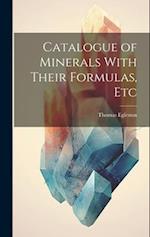 Catalogue of Minerals With Their Formulas, Etc 