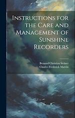 Instructions for the Care and Management of Sunshine Recorders 