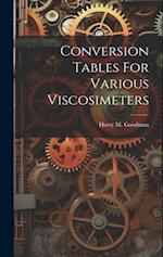 Conversion Tables For Various Viscosimeters 