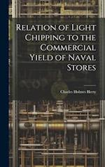Relation of Light Chipping to the Commercial Yield of Naval Stores 