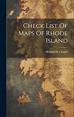 Check List Of Maps Of Rhode Island 