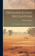 Ordinances and Regulations: Vol. 1 (1900-1905) to 3 (1908-1909), Volume 1 
