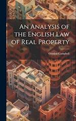 An Analysis of the English Law of Real Property 