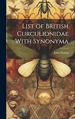 List of British Curculionidae With Synonyma 