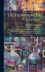 Dictionnaire De Chymie