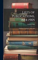 Lists of Publications, 1884-1905: Exhibition Catalogues, 1886-1905 