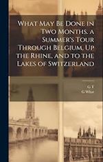 What May Be Done in Two Months. a Summer's Tour Through Belgium, Up the Rhine, and to the Lakes of Switzerland 