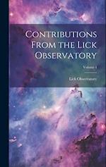 Contributions From the Lick Observatory; Volume 4 
